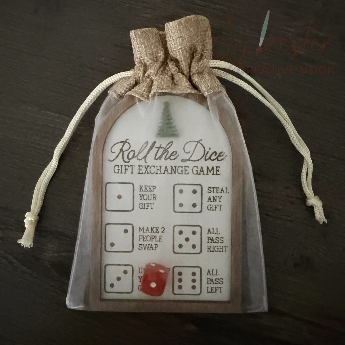 Personalized Gift Exchange Ornament/ Small Storage Bag Included/ Nova Scotia Made/ Nova Scotia Hand Painted