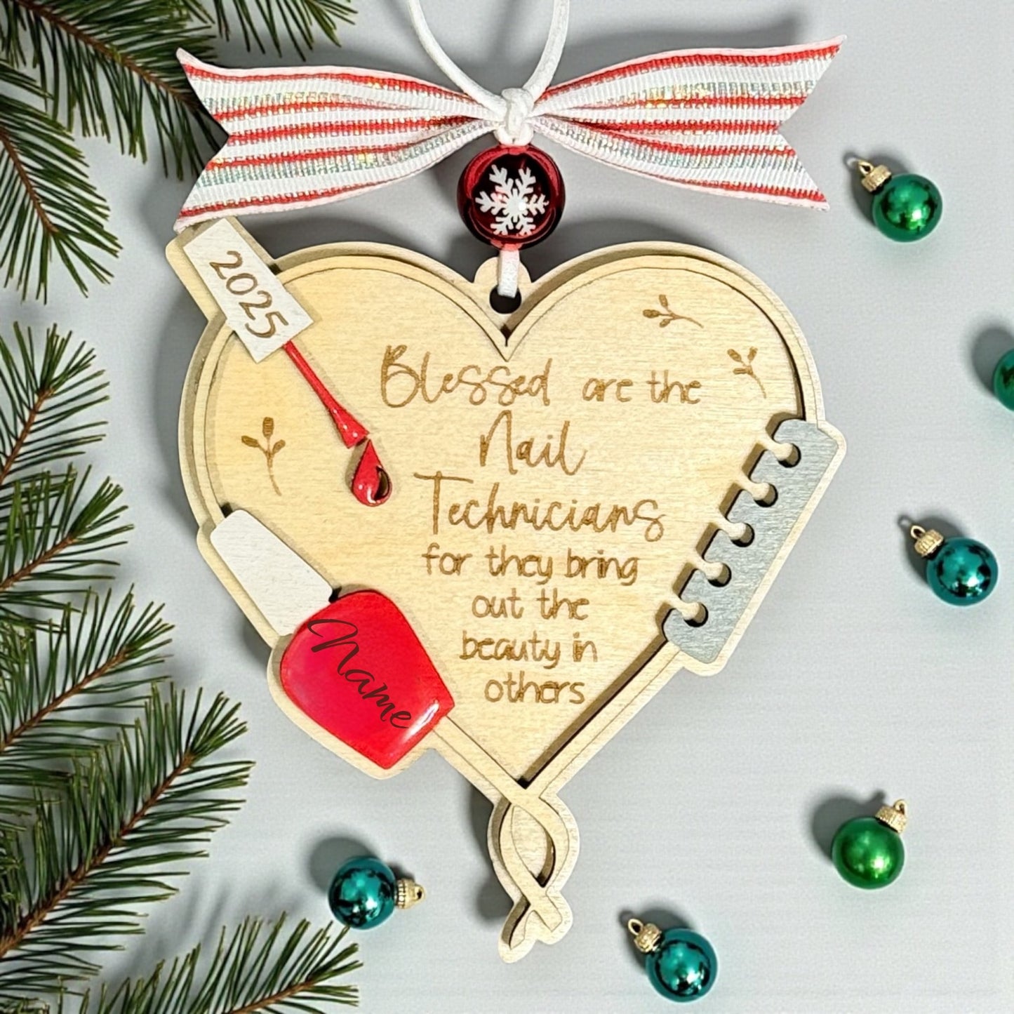 Personalized Nail Tech Ornament