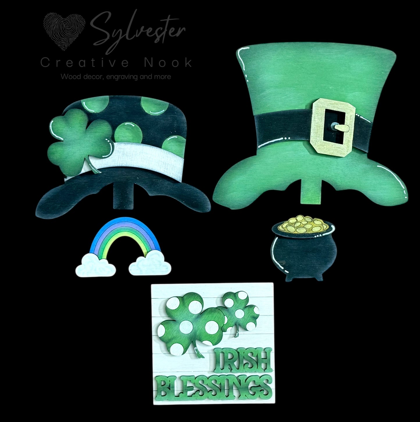 Interchangeable Gnome Pair With Interchangeable sign