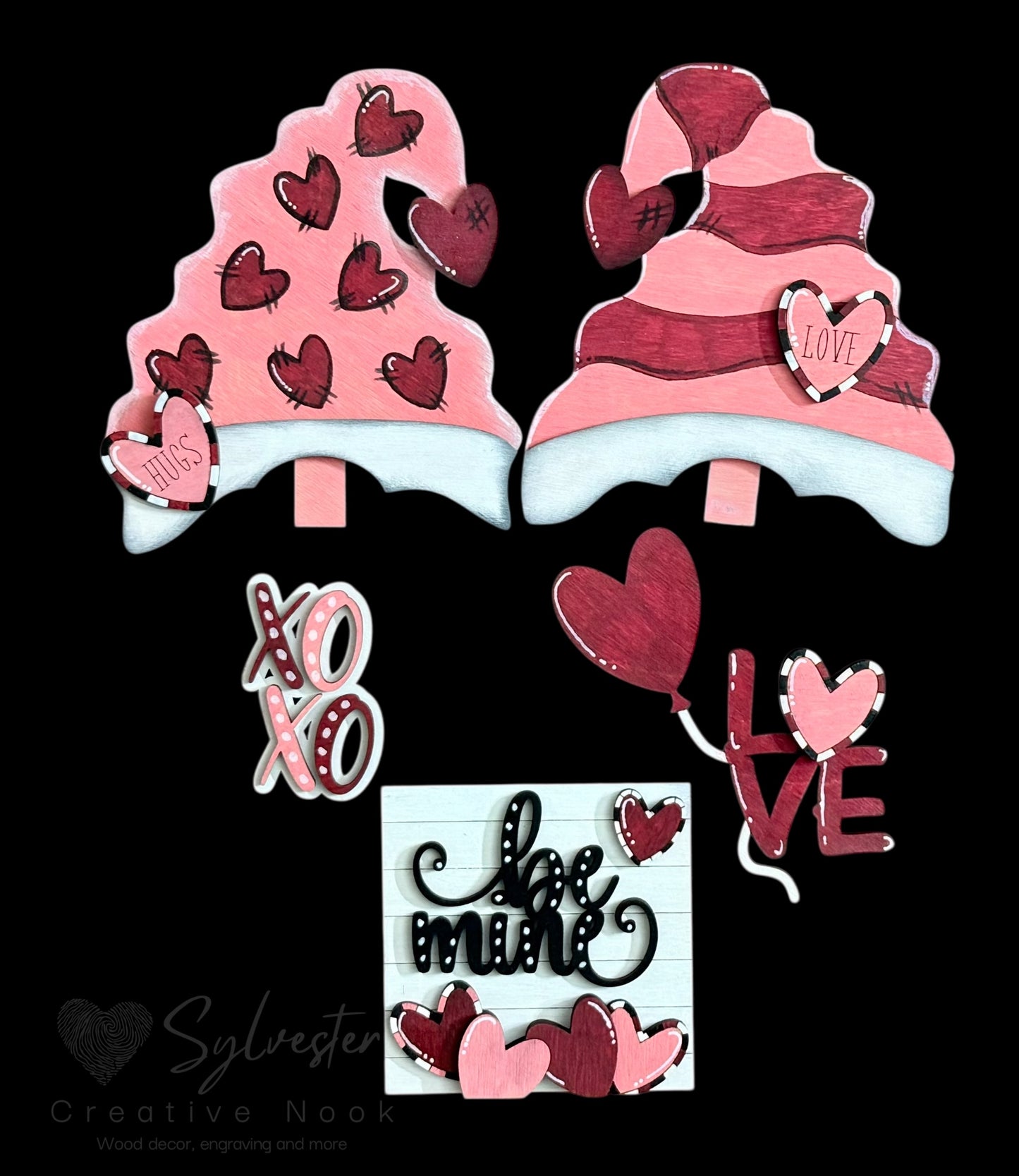 Interchangeable Gnome Pair With Interchangeable sign