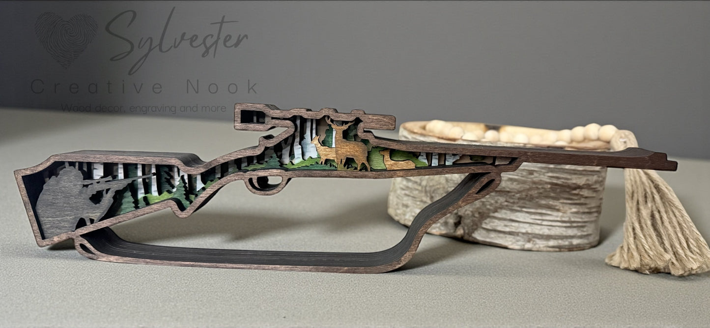 Hand Painted Hunter Shot Gun