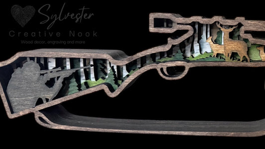 Hand Painted Hunter Shot Gun