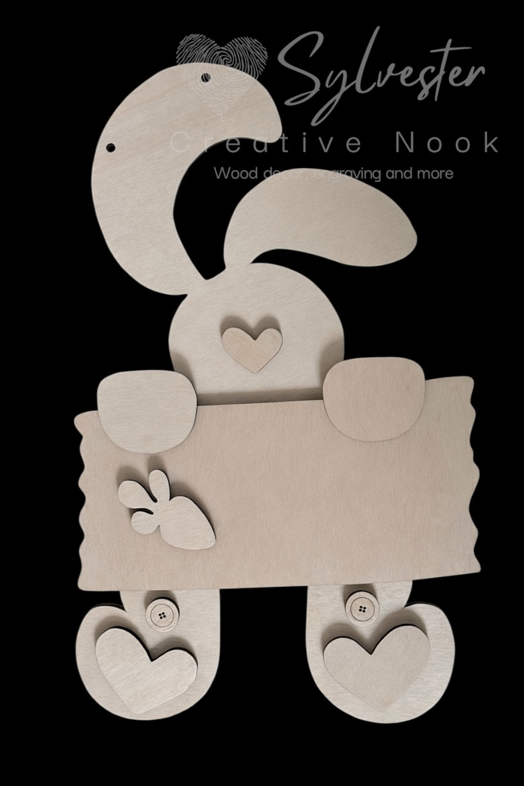 Silly Bunny Wood Blank