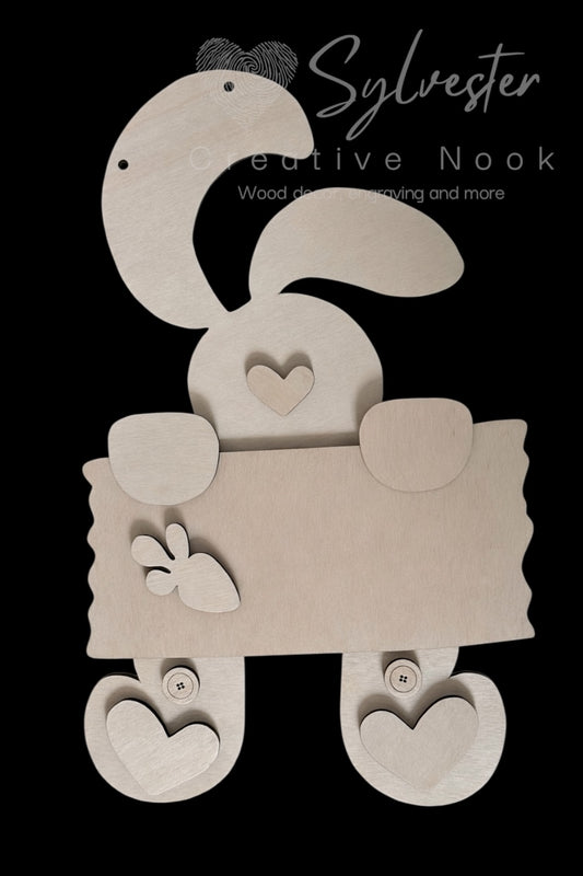 Silly Bunny Wood Blank