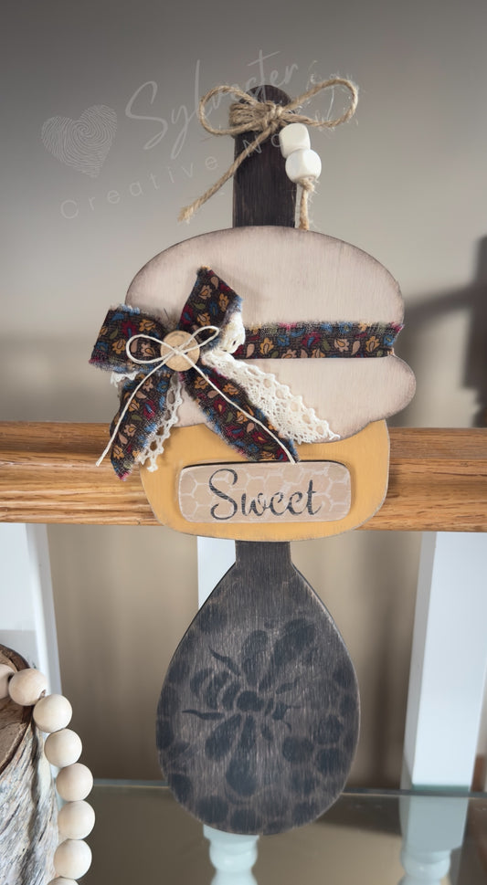 Sweet Honey Hand Painted Shelf Leaner