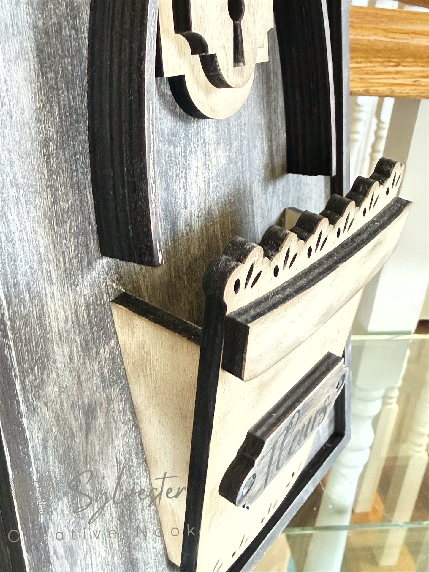 Vintage Door Handle/Bucket Shelf Sitter (flowers not included)