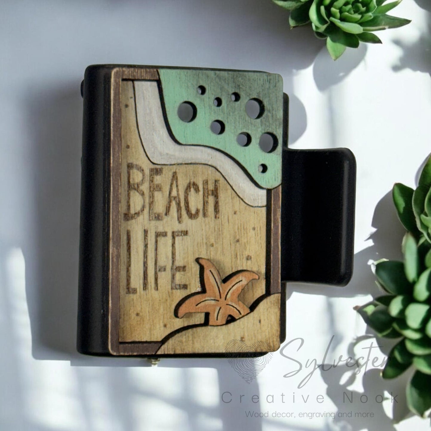 Hand Painted 2 inch Hair Claw Clips