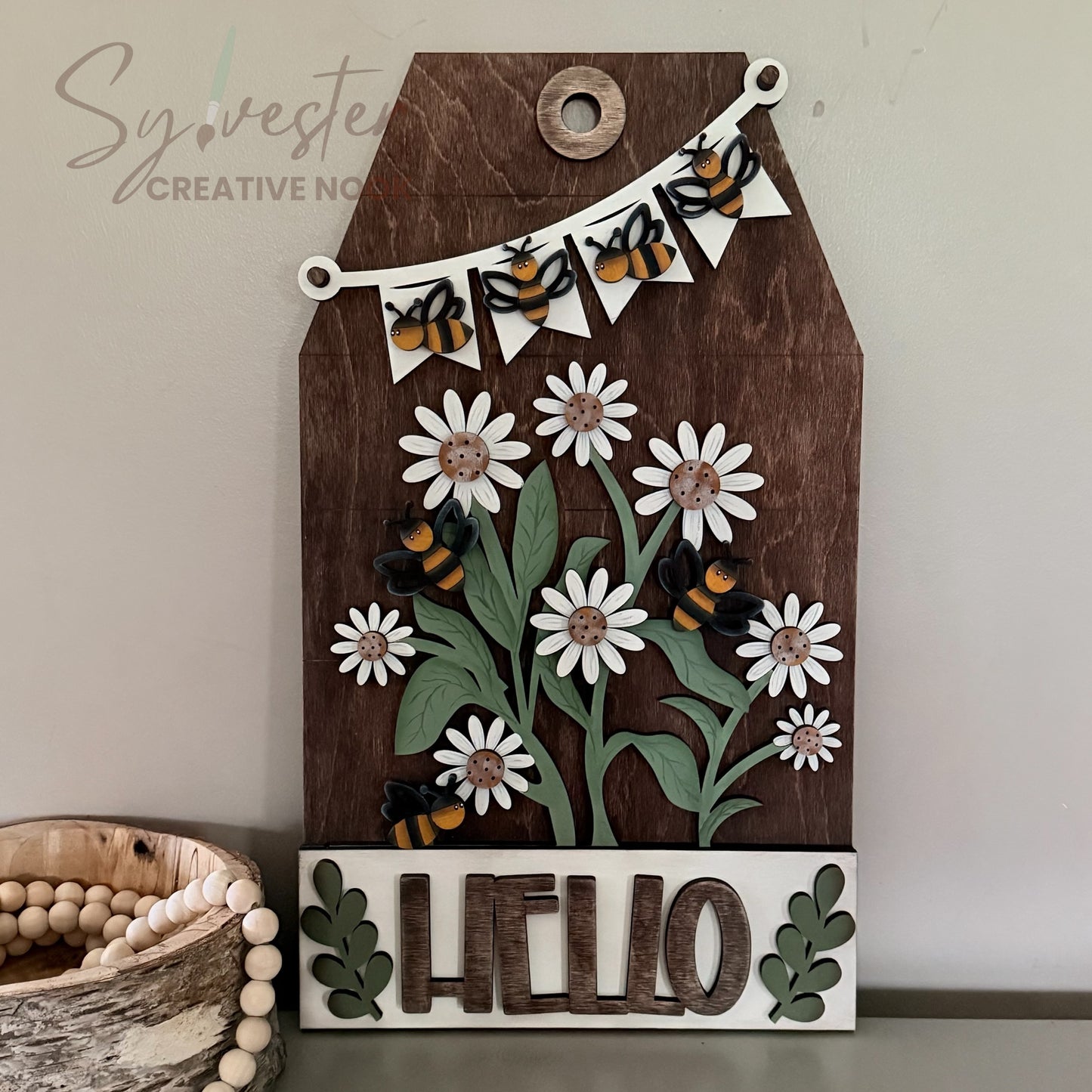 Large Hand painted Interchangeable Tag Sign