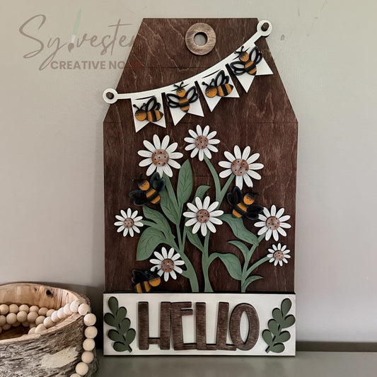 Large Hand painted Interchangeable Tag Sign