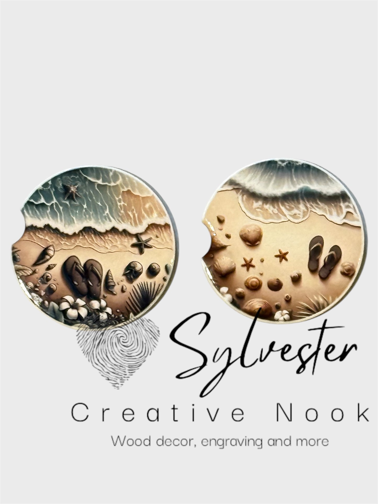 Ceramic Car Coaster Set