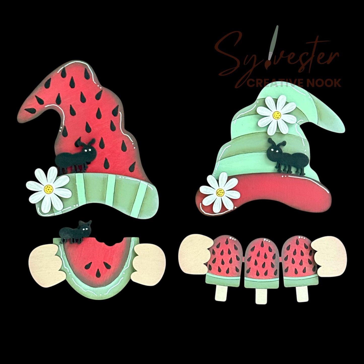 Gnome interchangeable shelf sitter pair