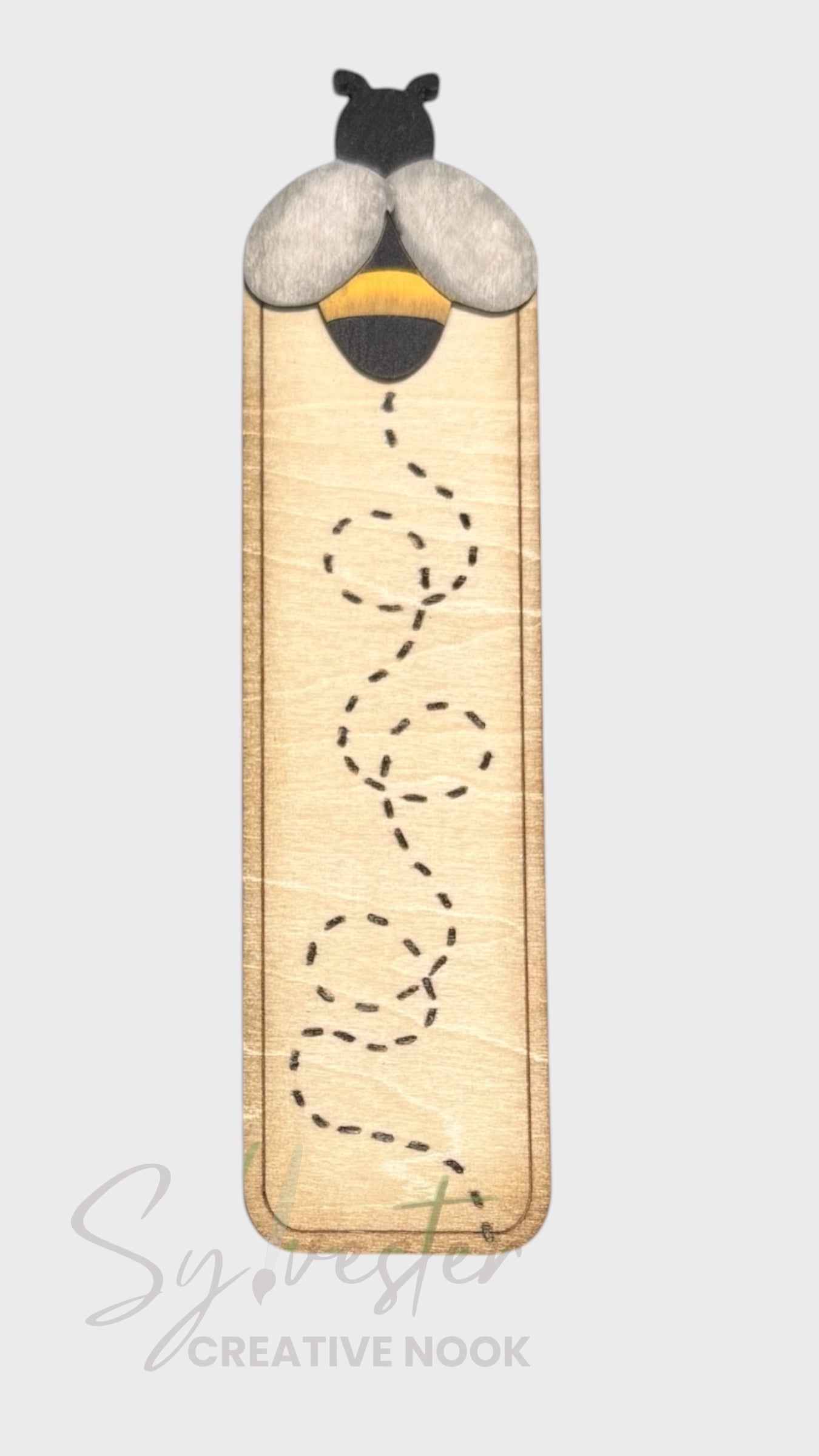 Hand painted wooden bookmark