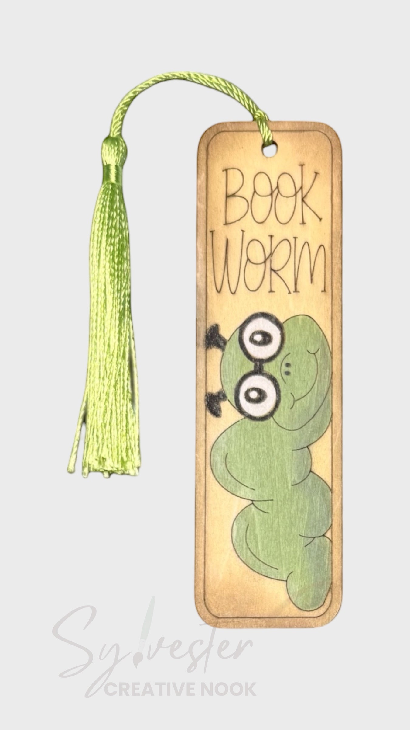 Hand painted wooden bookmark