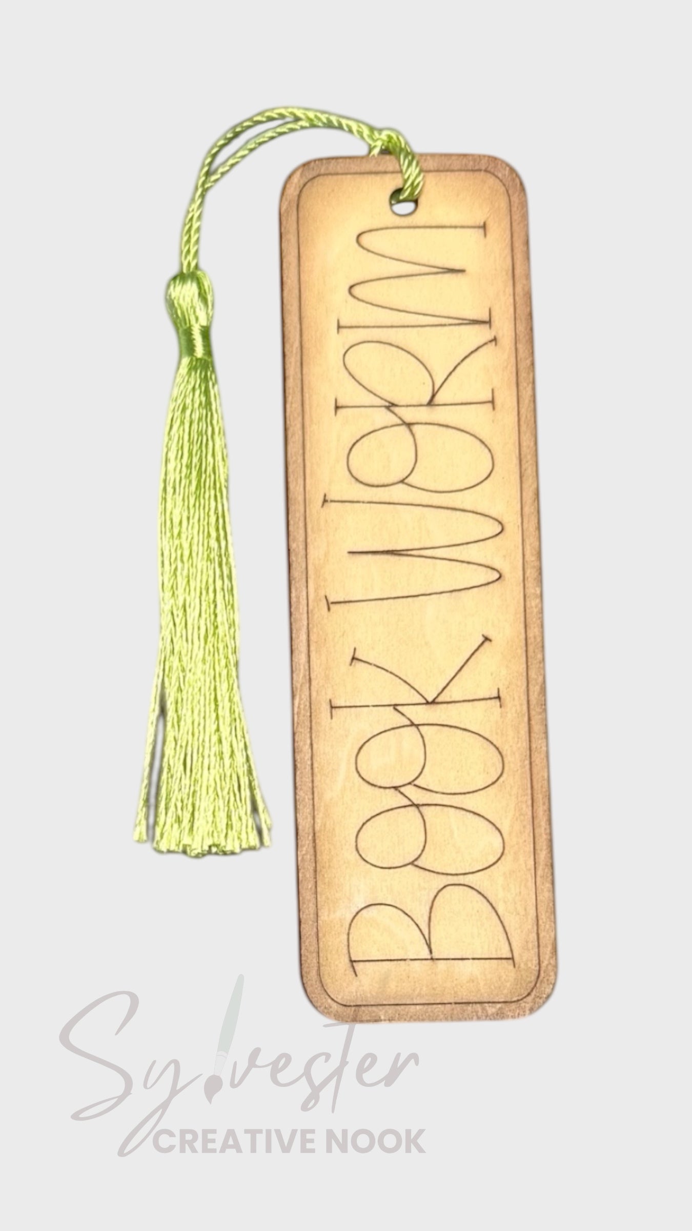 Hand painted wooden bookmark
