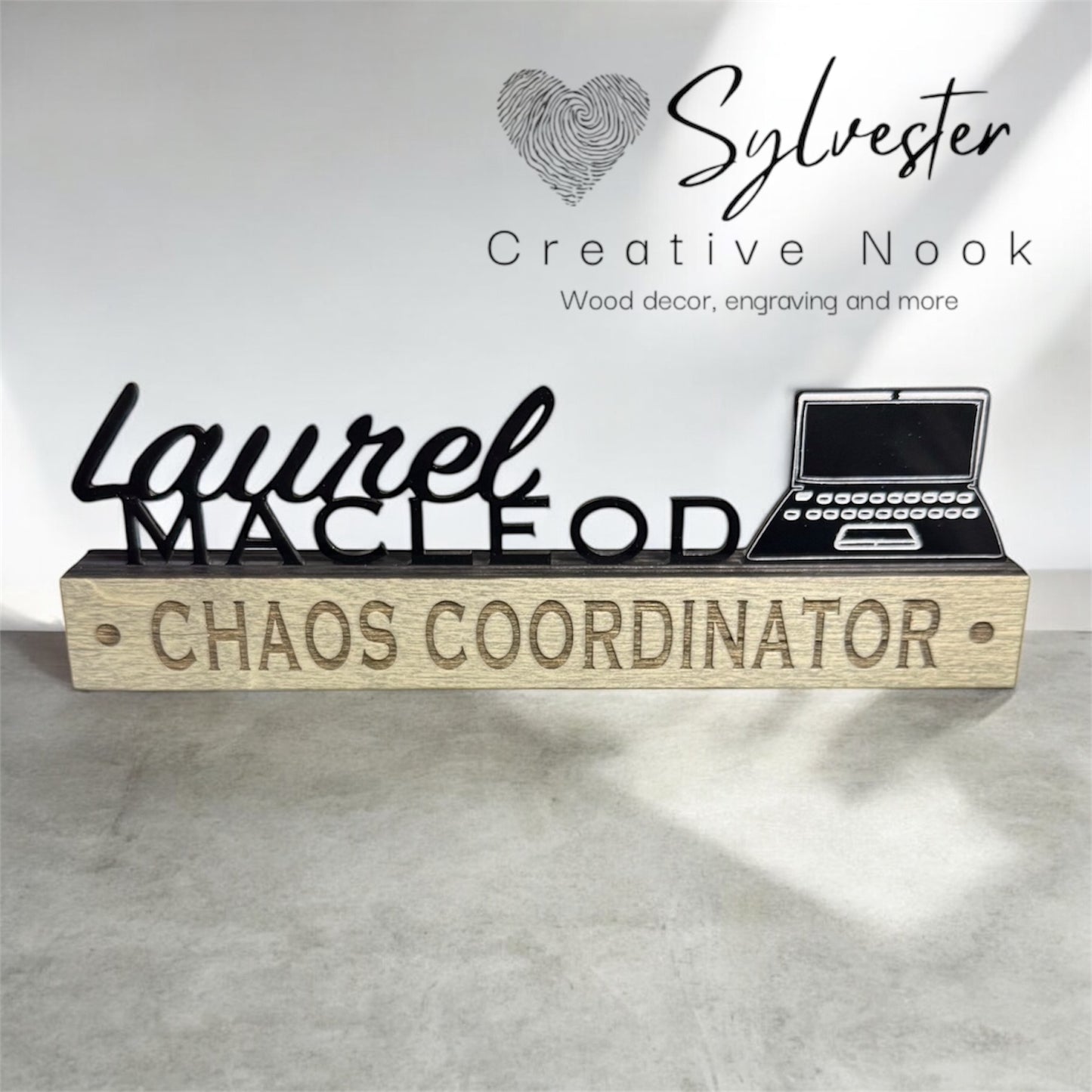 Custom 2inch x 8inch desk name plaque