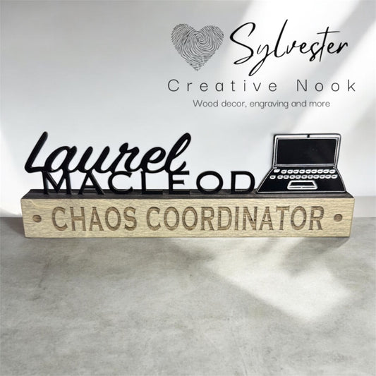 Custom 2inch x 8inch desk name plaque