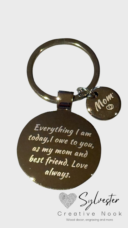 Personalized Mom Keychain