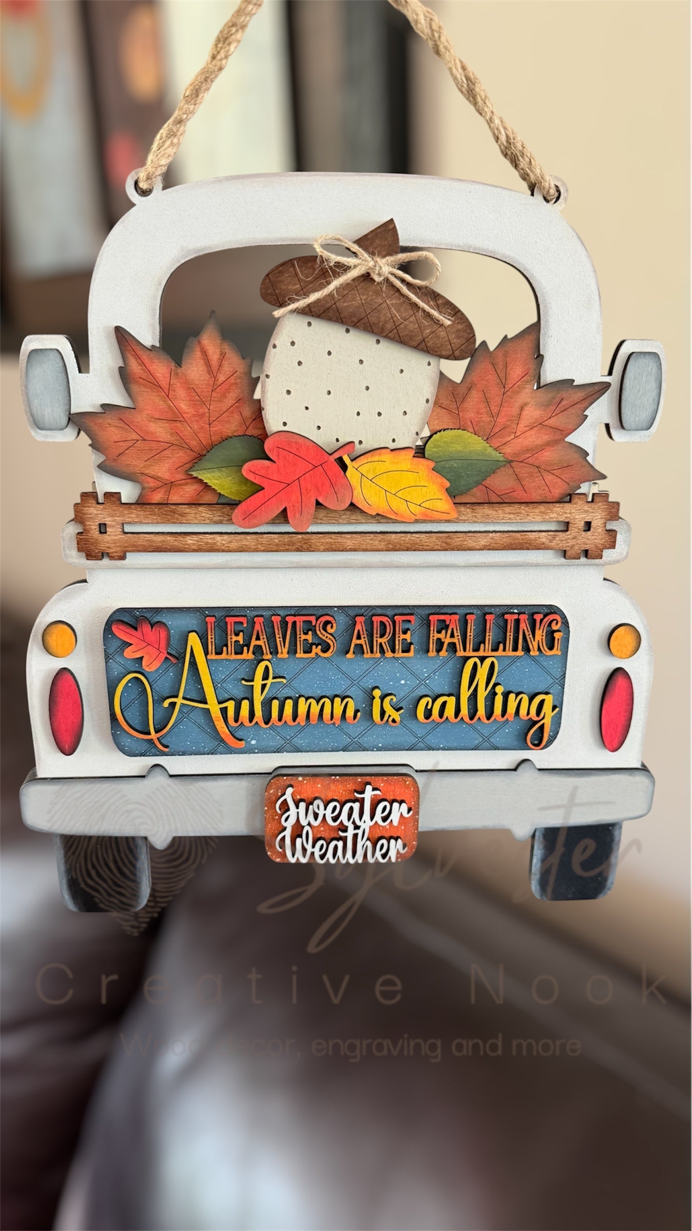 Hand painted interchangeable hanging truck