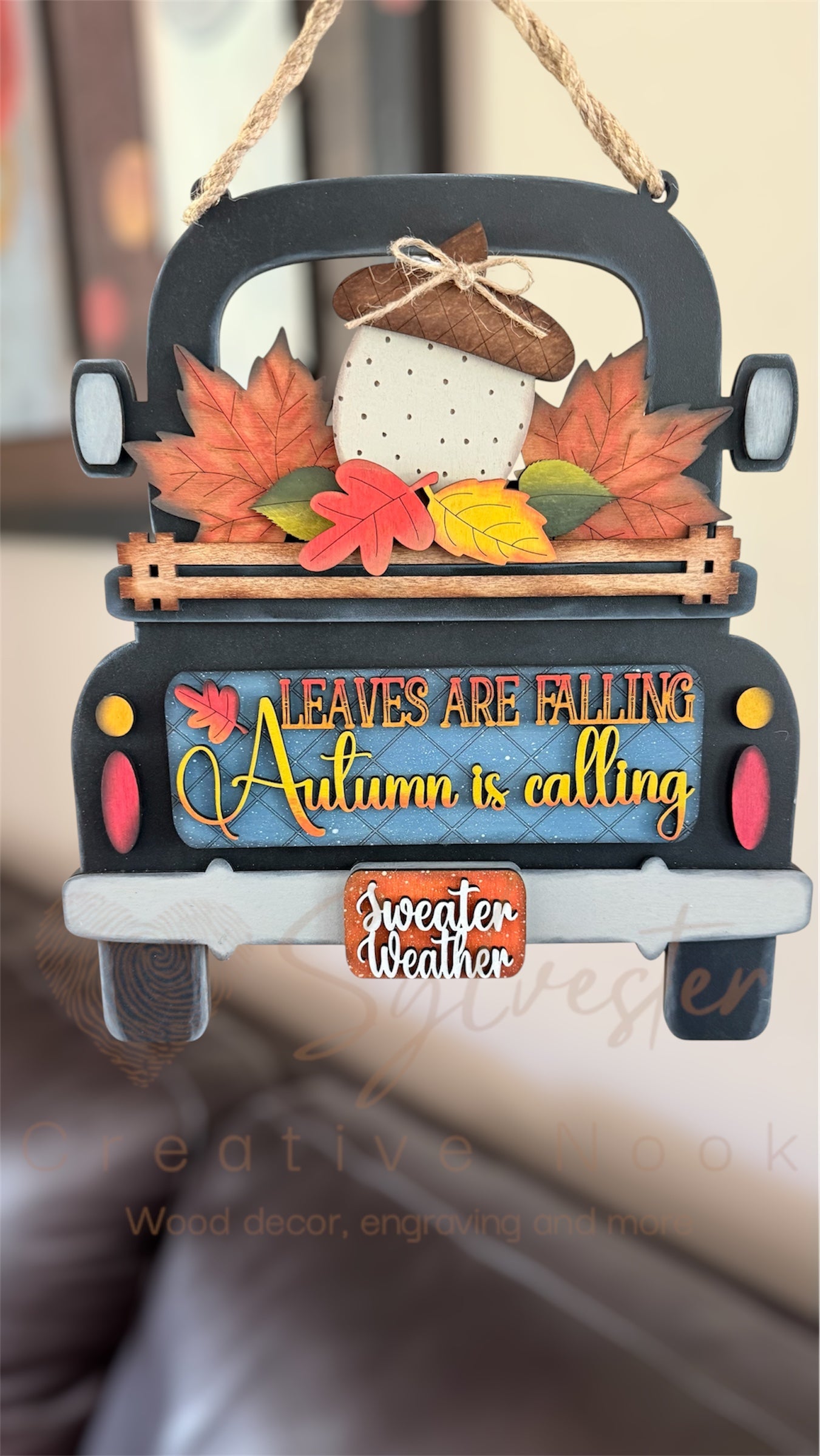 Hand painted interchangeable hanging truck