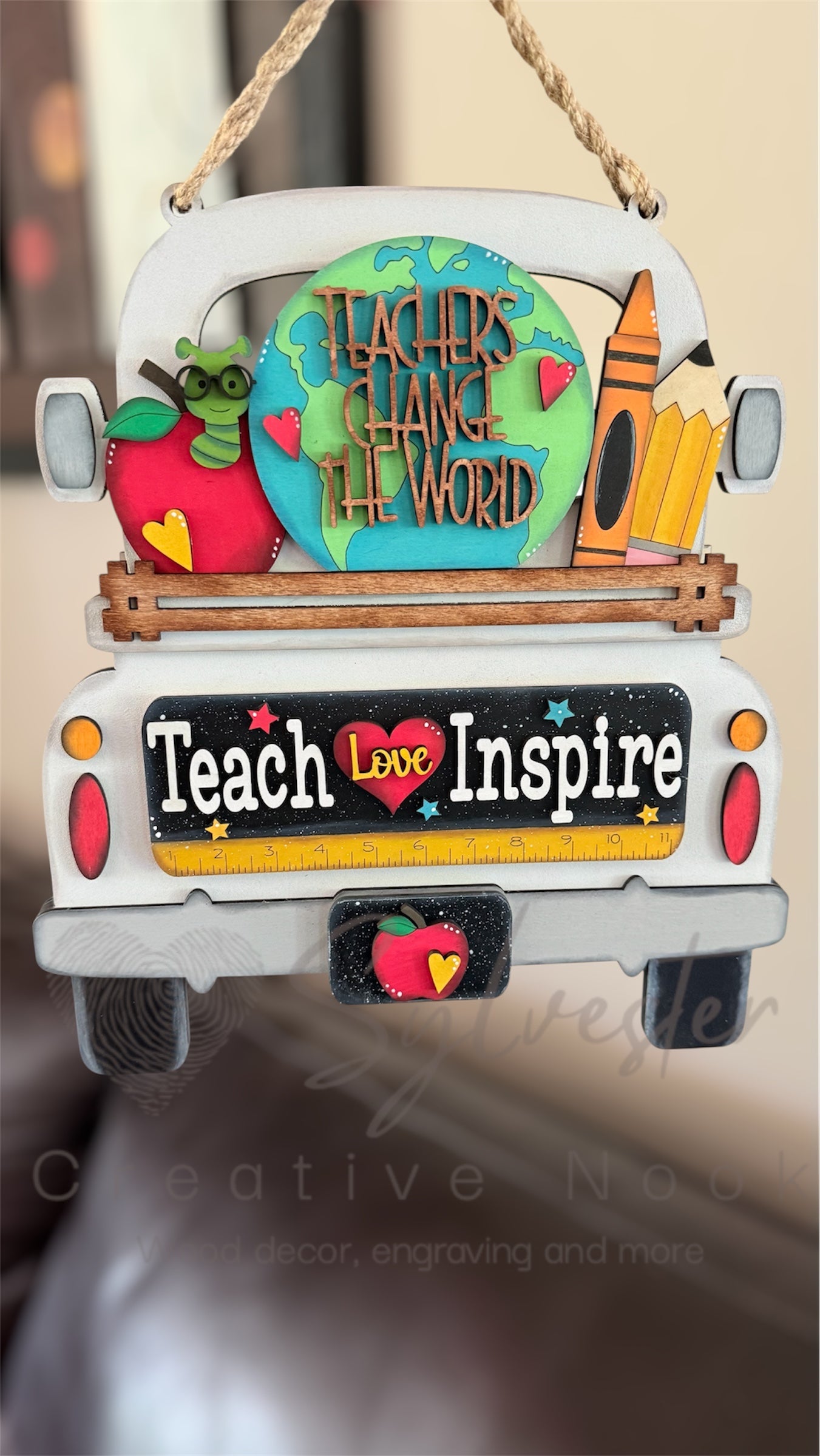 Hand painted interchangeable hanging truck