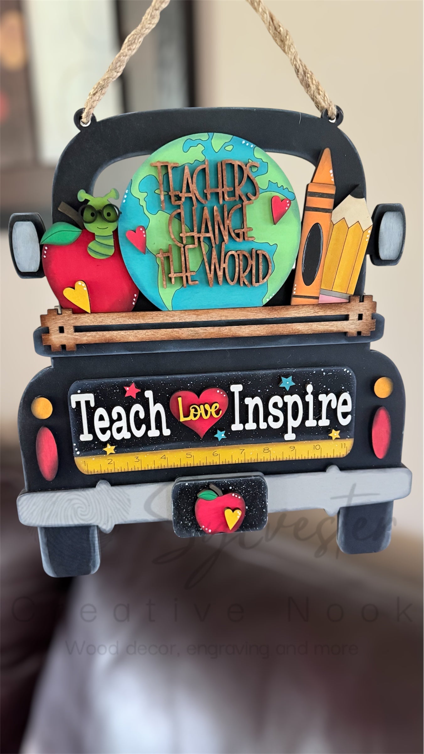 Hand painted interchangeable hanging truck