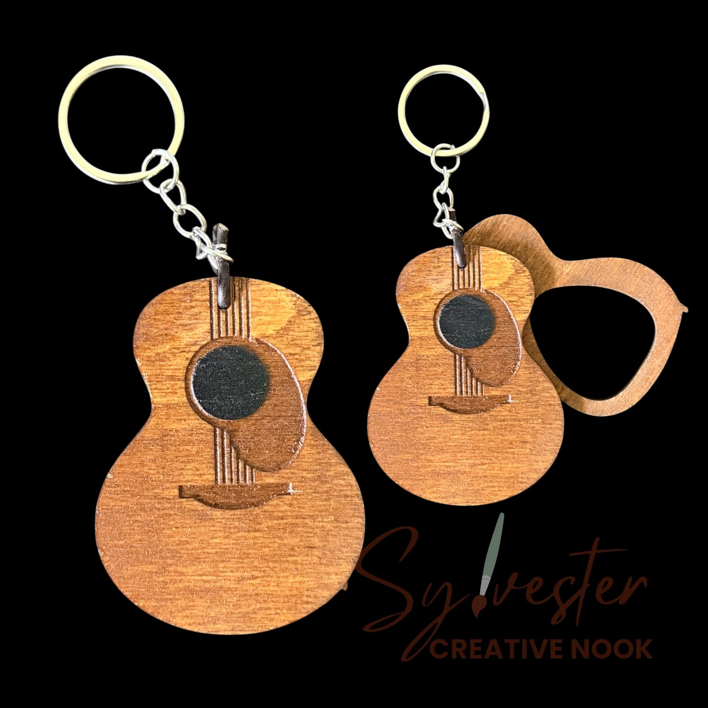 Hand painted wood keychains (multiple designs to chose from)